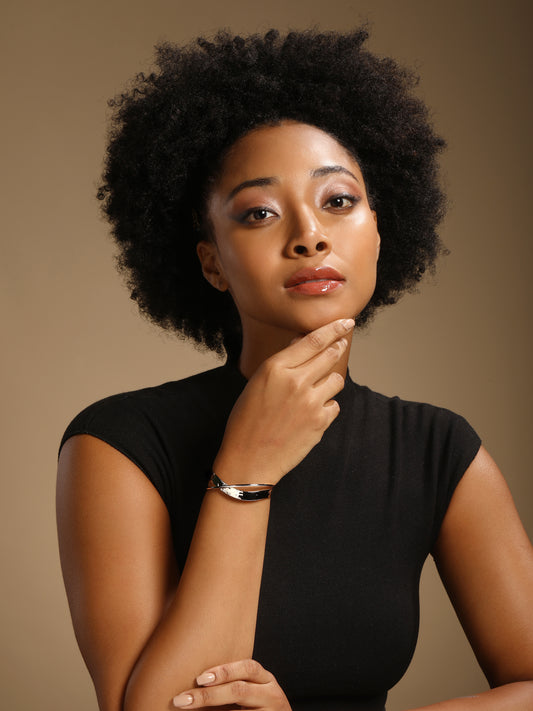 Bold Wrap Silver Plated Adjustable Cuff Bracelet