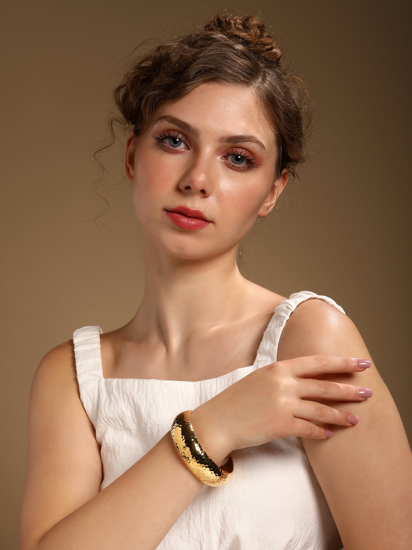 Honeycomb 18KT Gold Plated Bracelet