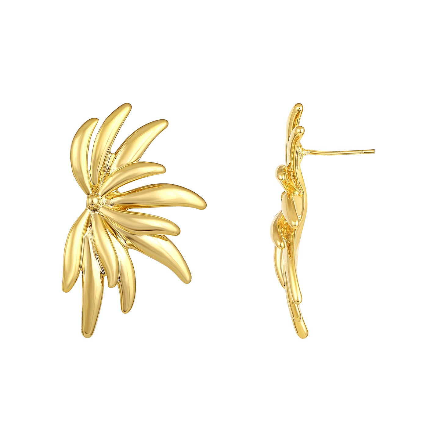 Western and Stylish Palm Tree Shape 18KT Gold Plated Dangle Earring