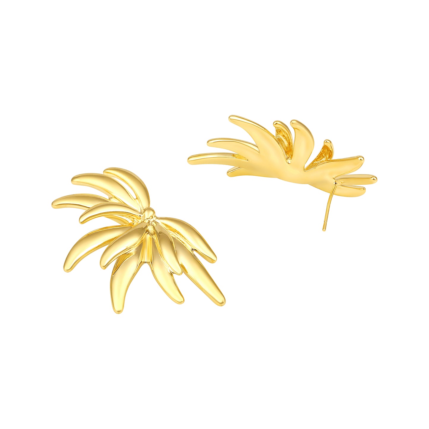 Western and Stylish Palm Tree Shape 18KT Gold Plated Dangle Earring