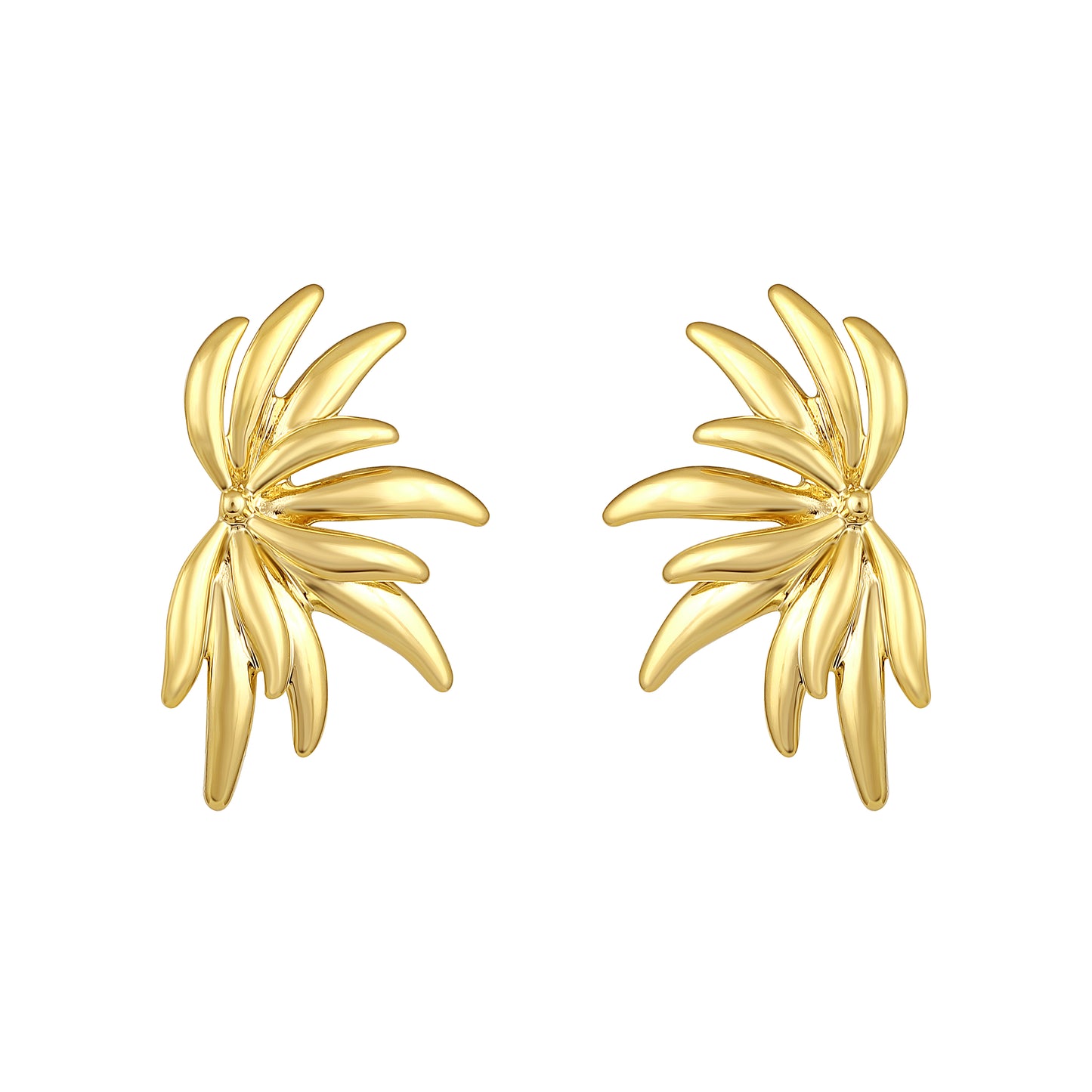Western and Stylish Palm Tree Shape 18KT Gold Plated Dangle Earring