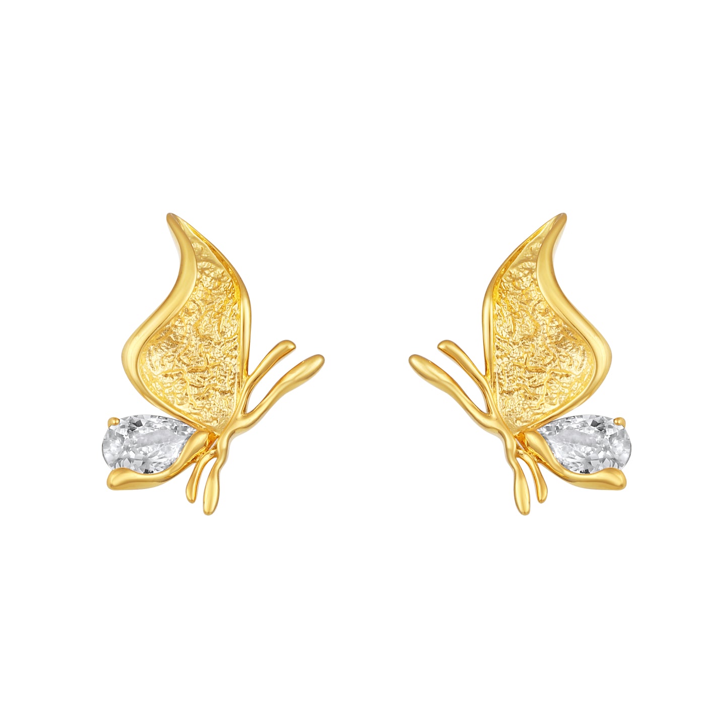 Flying Bird 18KT Gold Plated Zircon Dangle Earring