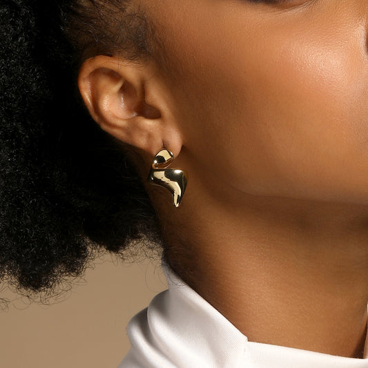 Tide Twist 18KT Gold Plated Stud Earring