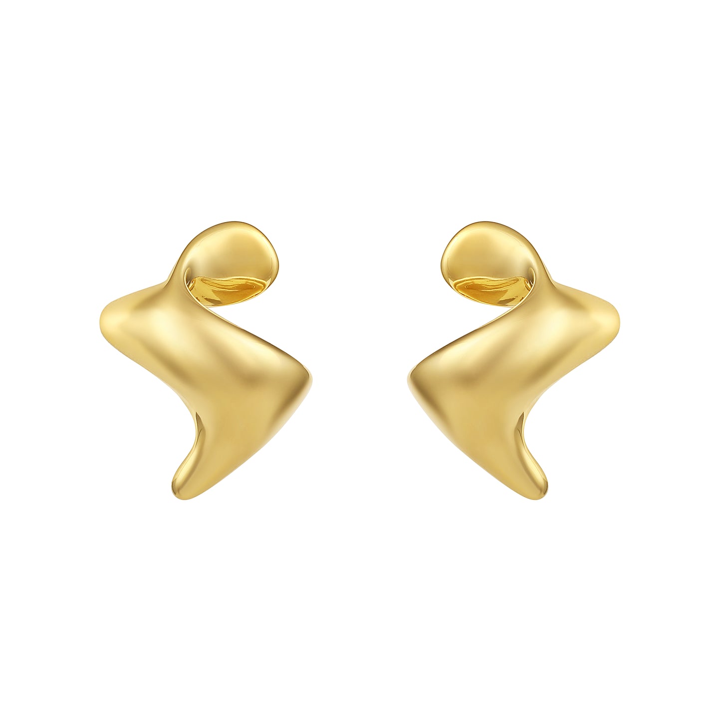 Tide Twist 18KT Gold Plated Stud Earring