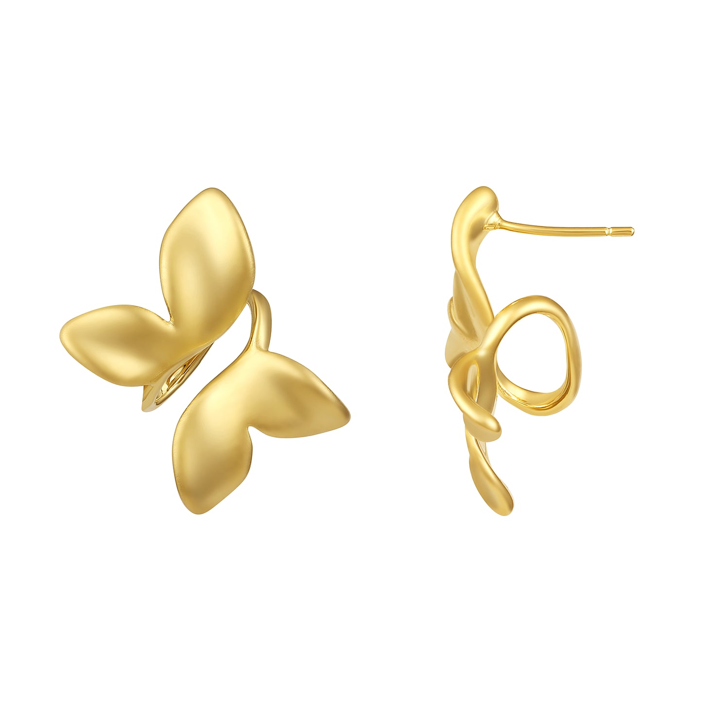 Small Butterfly Shape 18KT Gold Plated Nature Inspired Earring