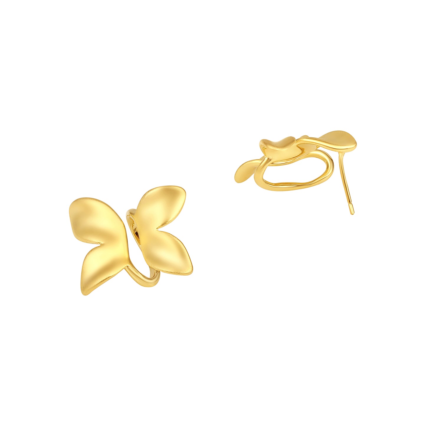 Small Butterfly Shape 18KT Gold Plated Nature Inspired Earring
