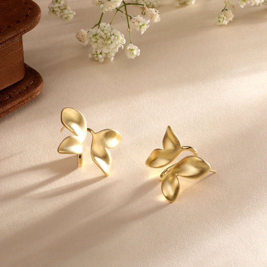 Small Butterfly Shape 18KT Gold Plated Nature Inspired Earring