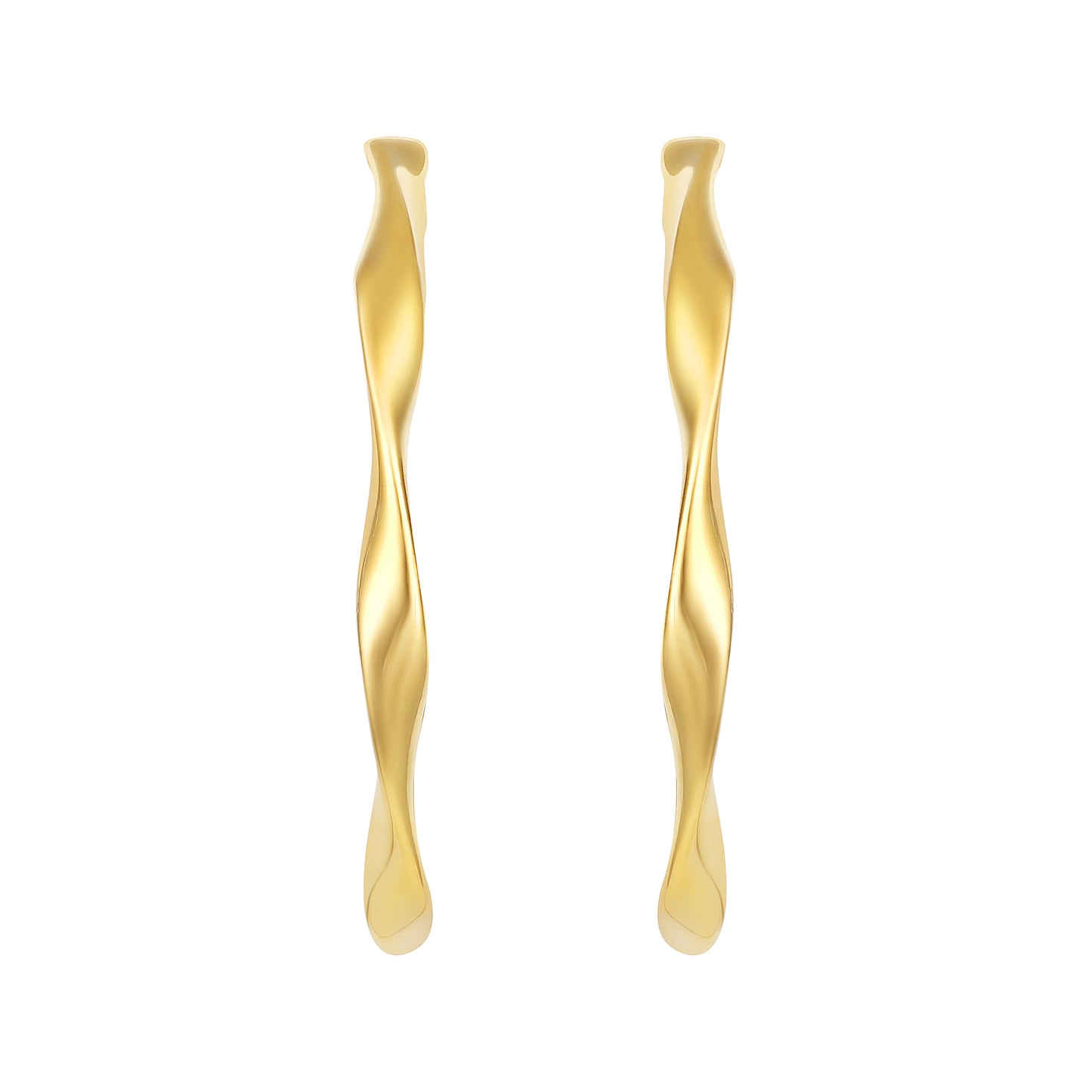 Twisted Hoop 18KT Gold Plated Modern Everyday Earring
