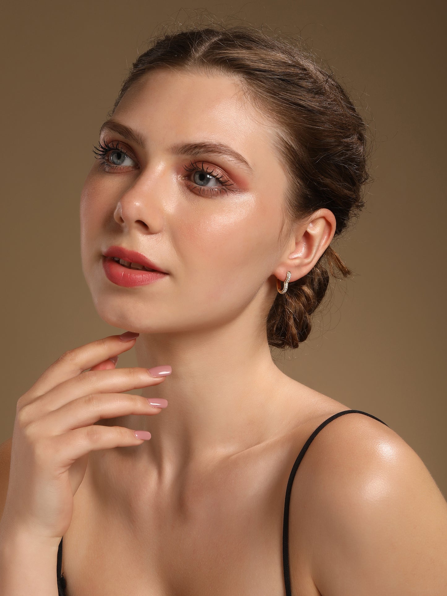 Heart Shape 18KT Gold Plated Zircon Drop Earring