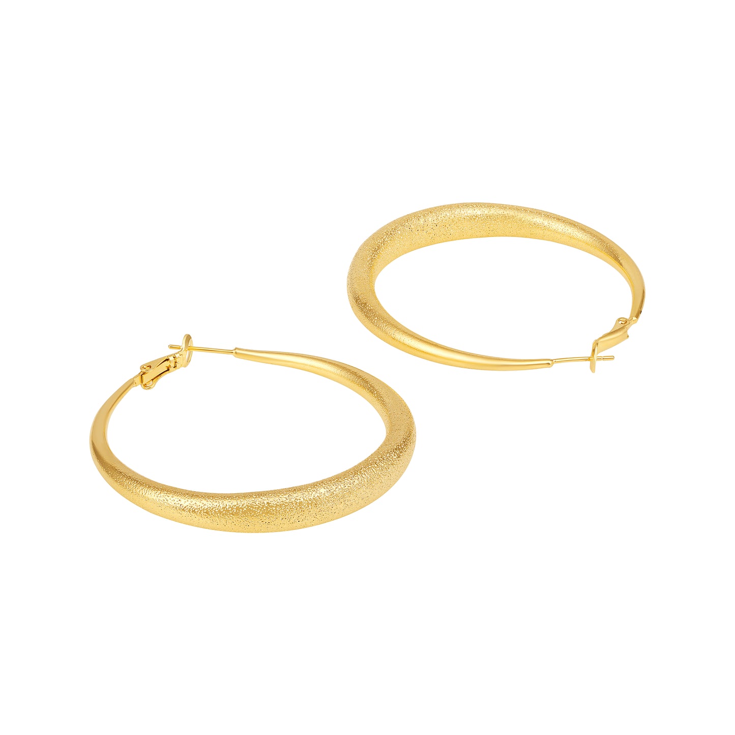 Evergreen Oval Hoop 18KT Gold Plated Dangle Earring
