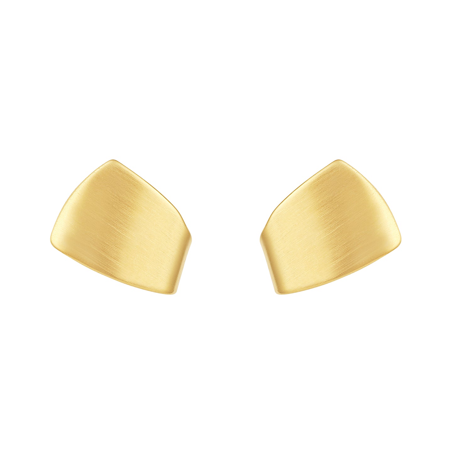 Wide Arc Form Design 18KT Gold Plated Stud Earring