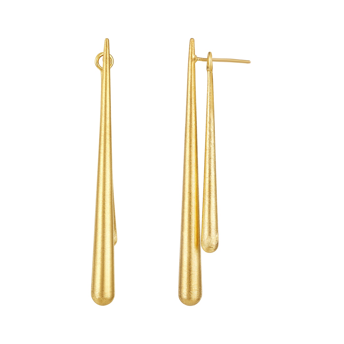 Sleek Stick 18KT Gold Plated Dangle Earring