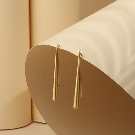 Sleek Stick 18KT Gold Plated Dangle Earring