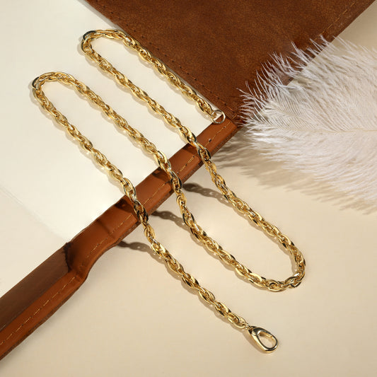 Twisted Rope Chain 18KT Gold Plated Necklace Chain