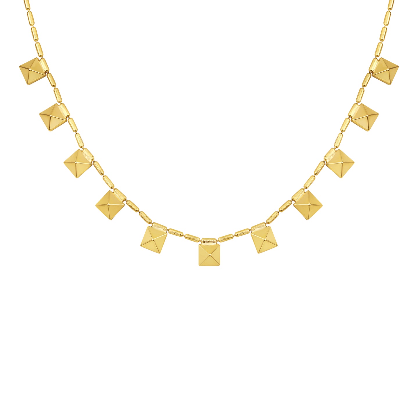 Square Shape 18KT Gold Plated Necklace Chain