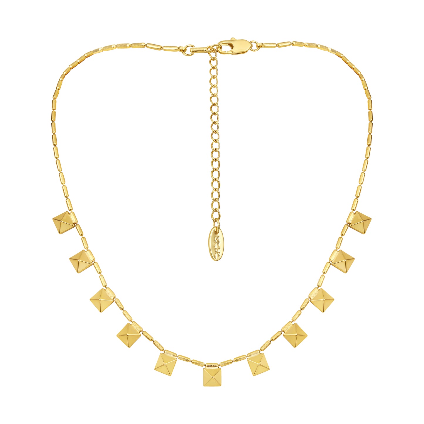 Square Shape 18KT Gold Plated Necklace Chain