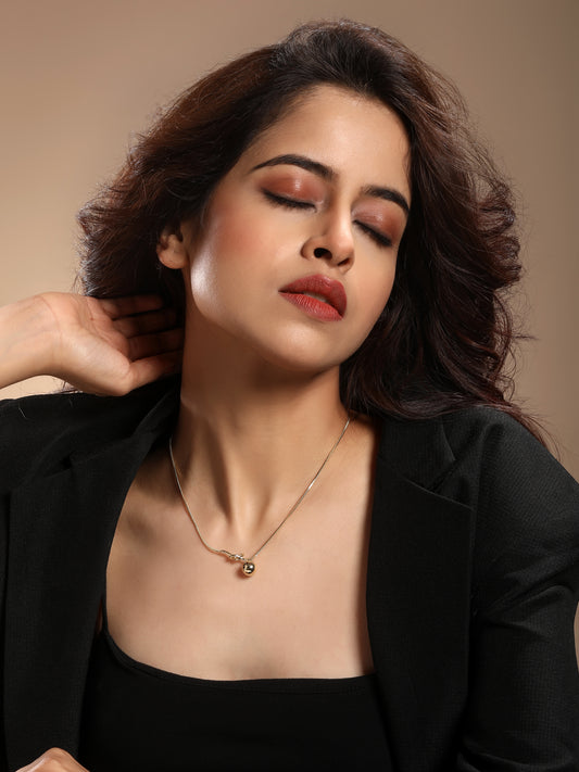 Golden Ball 18KT Gold Plated Pendant Chain