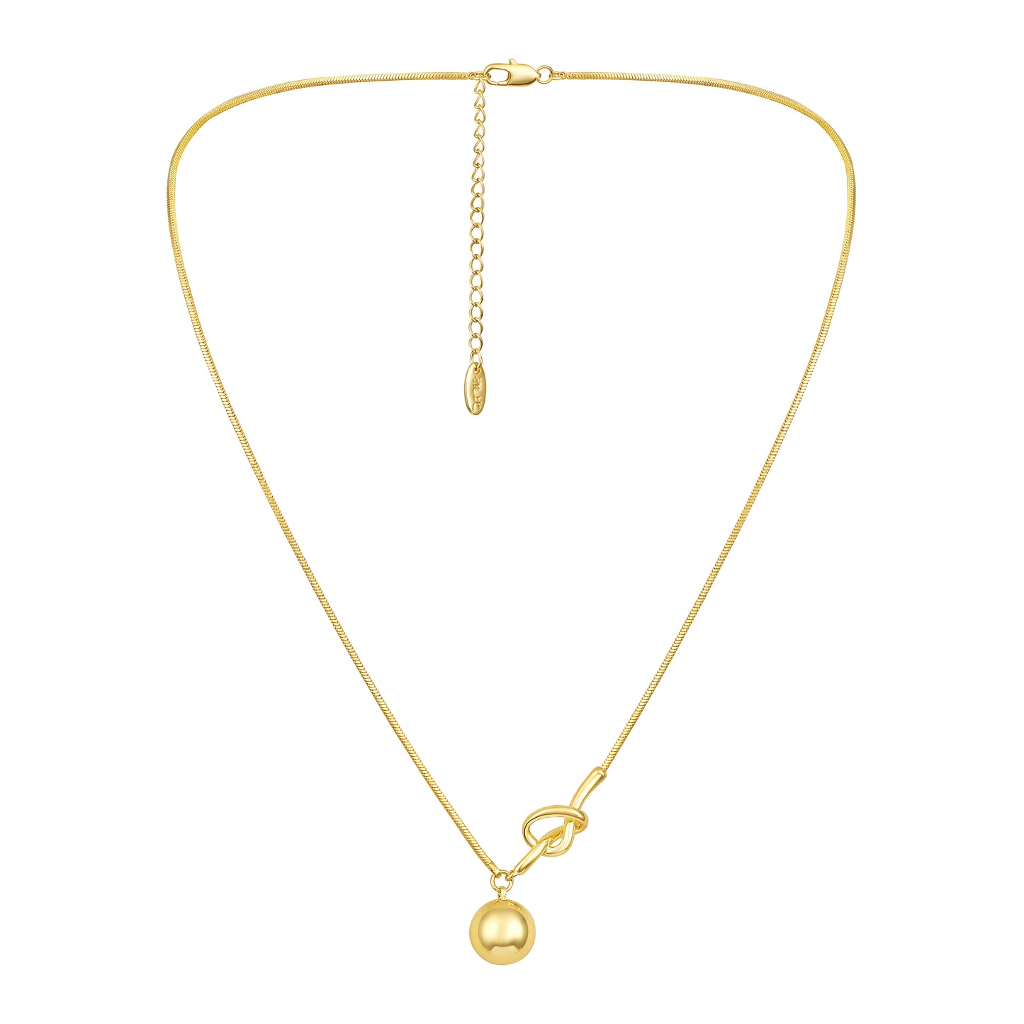Golden Ball 18KT Gold Plated Pendant Chain