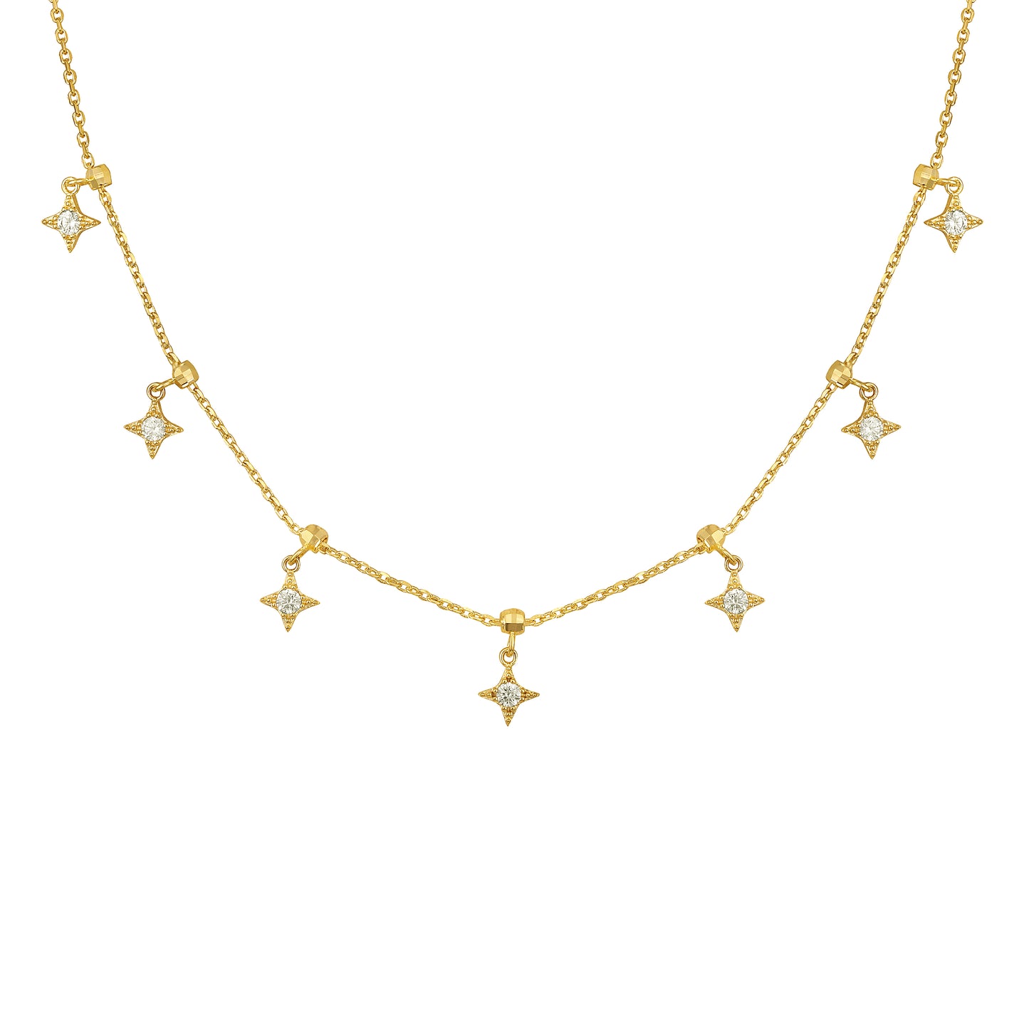 Radiant Design 18KT Gold Plated Zircon Necklace