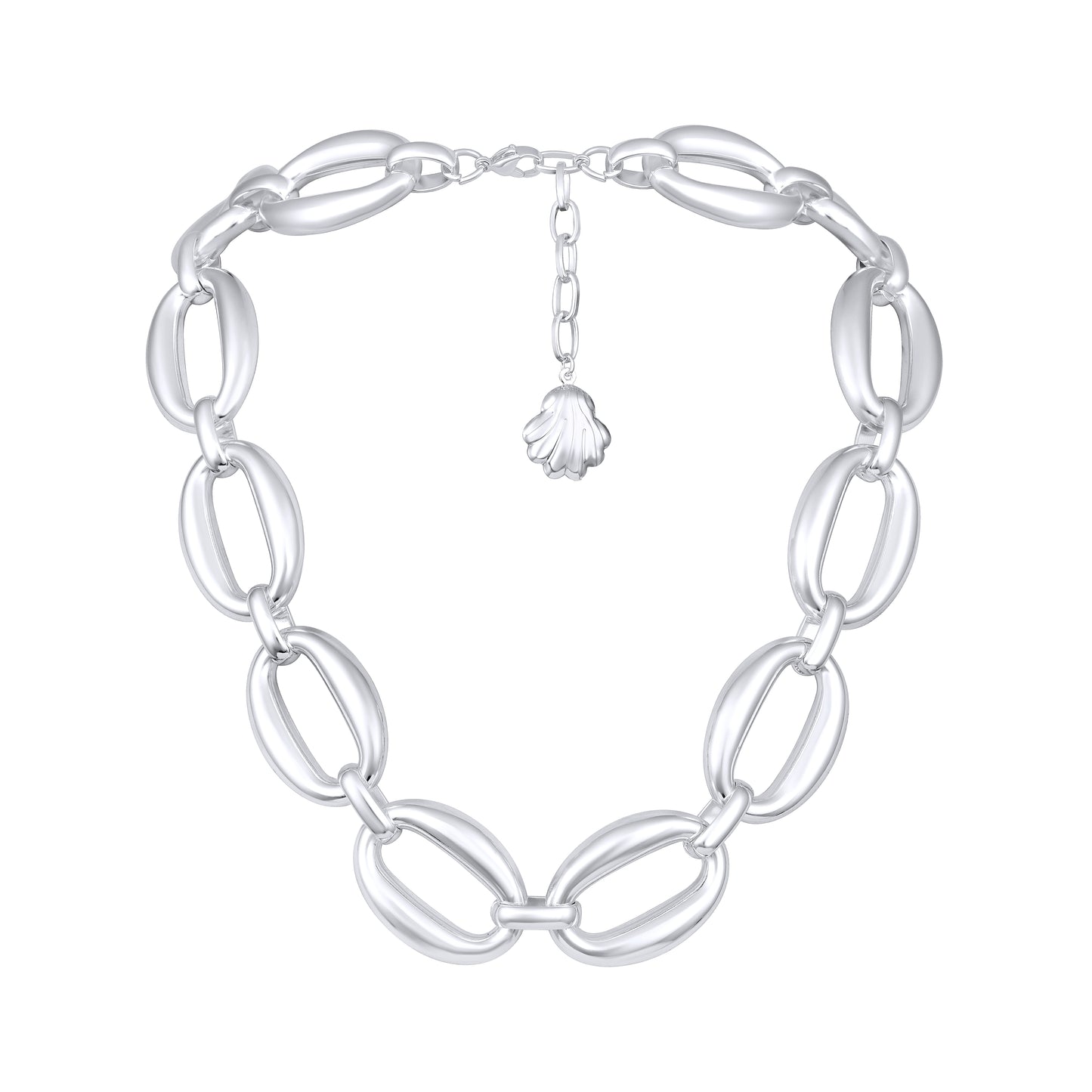 Toned Link Chain Silver Plated Necklace Chain