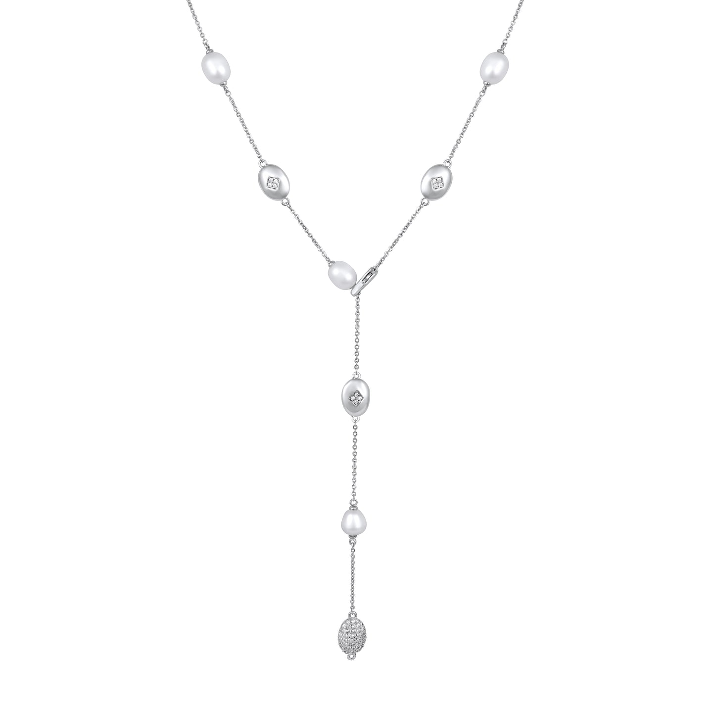 Incredible Ocean Pearl Silver Plated Pendant Chain