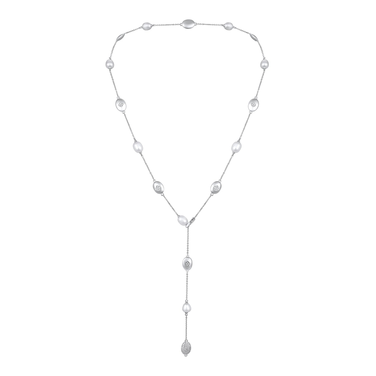 Incredible Ocean Pearl Silver Plated Pendant Chain