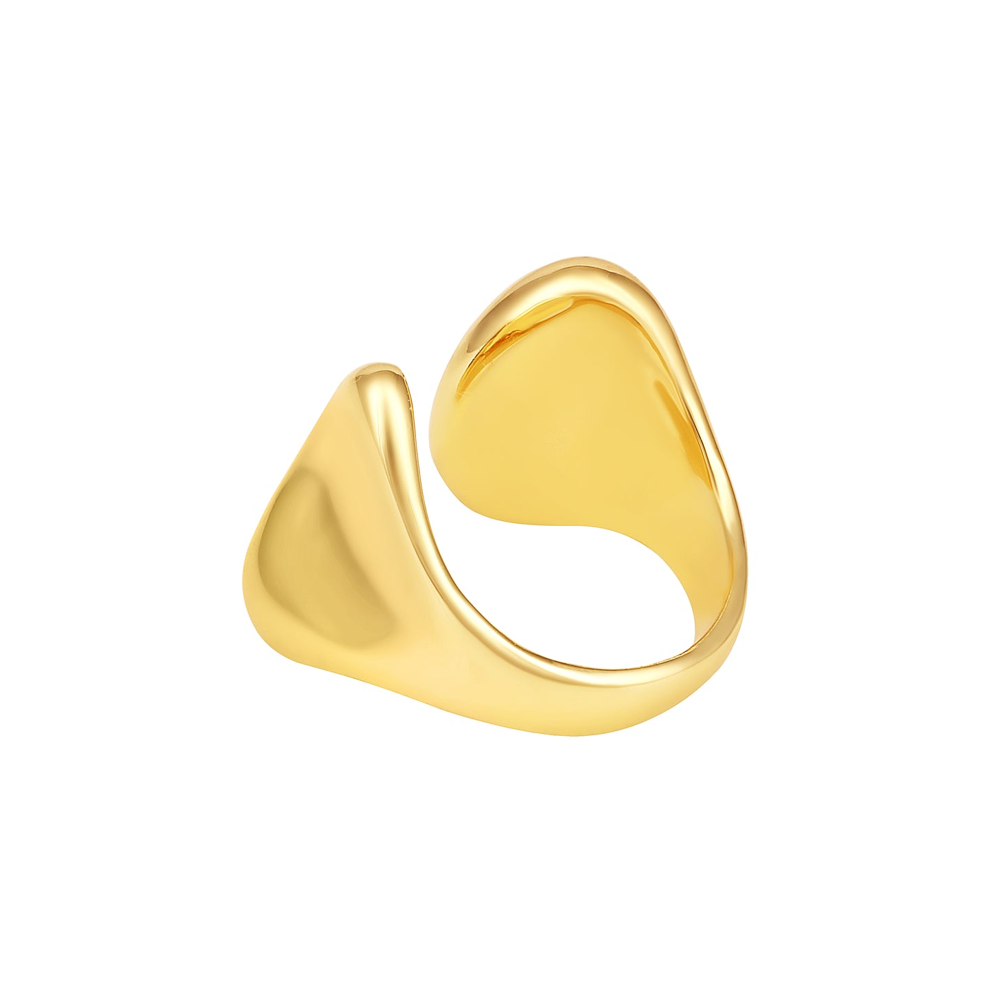 Stylish Wrap 18kt Gold Plated Adjustable Chunky Finger Ring