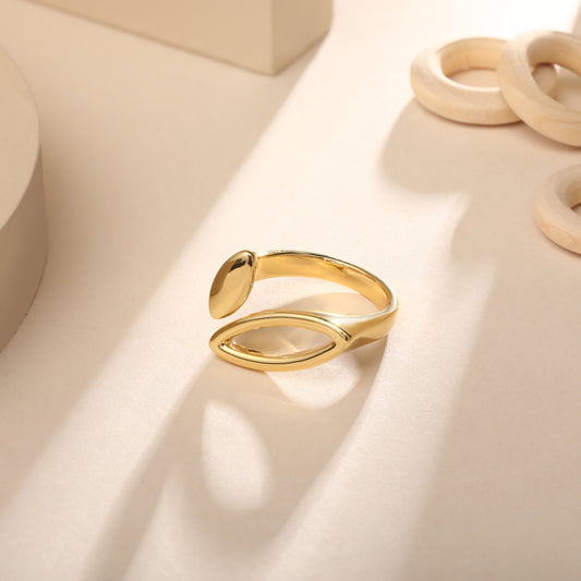 Splashy Casual 18kt Gold Plated Adjustable Finger Ring