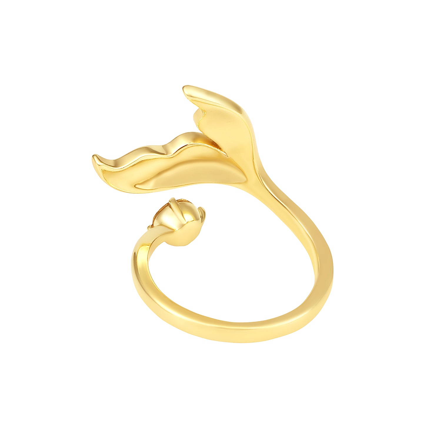 Mermaid Tail 18kt Gold Plated Adjustable Finger Ring