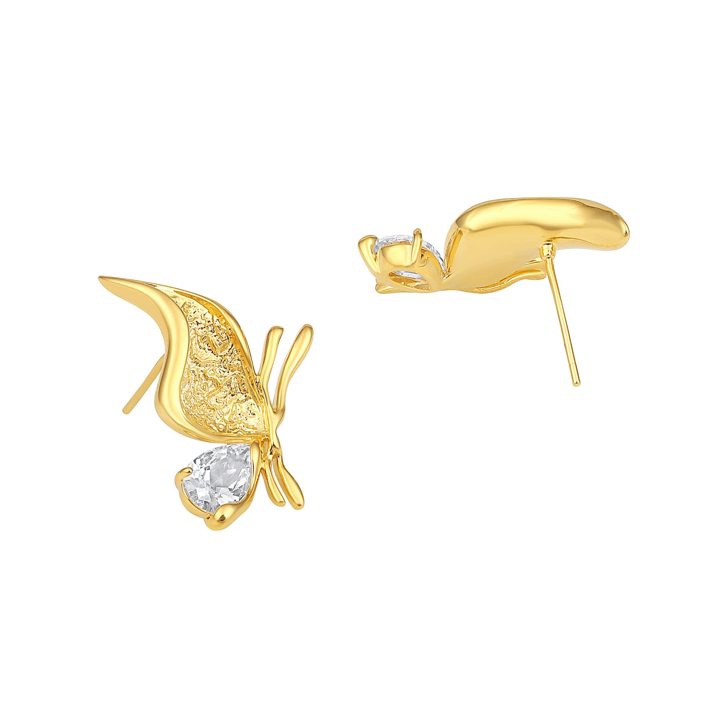 Flying Bird 18KT Gold Plated Zircon Dangle Earring