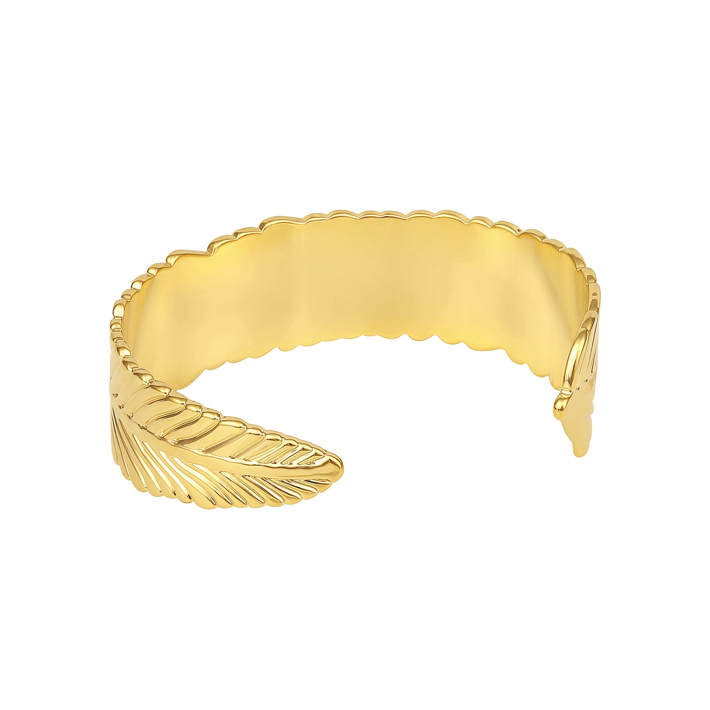 Elegant Leaf 18KT Gold Plated Adjustable Cuff Bracelet