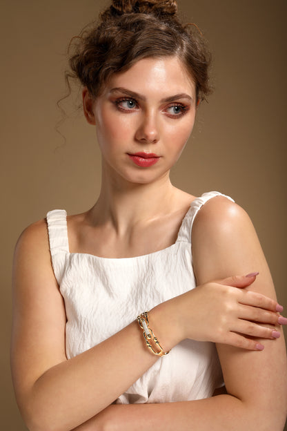 Grace Ethnic 18KT Gold Plated Bracelet