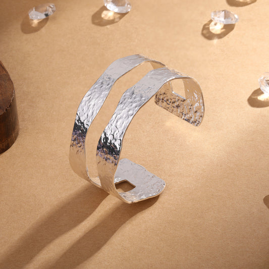 Voguish Silver Plated Adjustable Cuff Bracelet