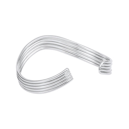 Exotic Silver Plated Adjustable Cuff Bracelet