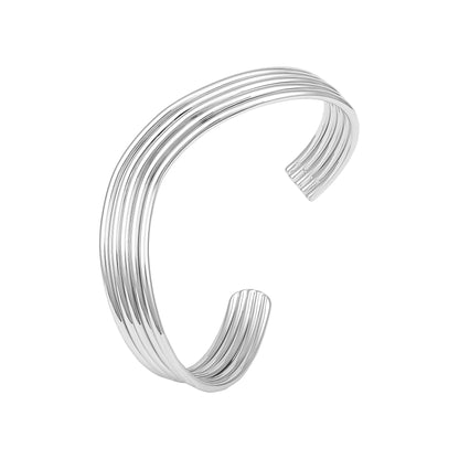 Exotic Silver Plated Adjustable Cuff Bracelet