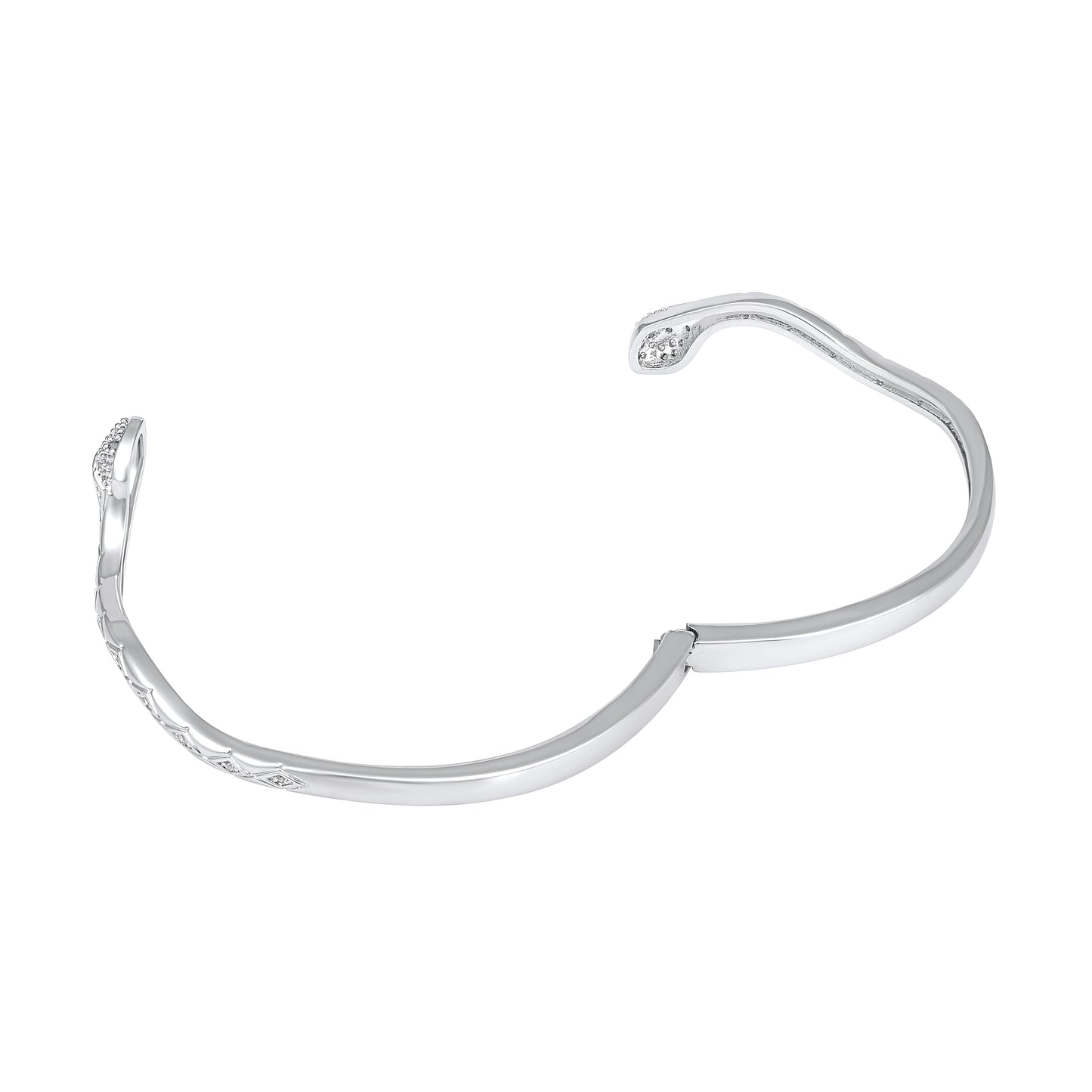 Snake Silver Plated Openable Bracelet