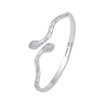 Snake Silver Plated Openable Bracelet
