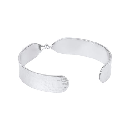 Twisted Open Silver Plated Adjustable Cuff Bracelet