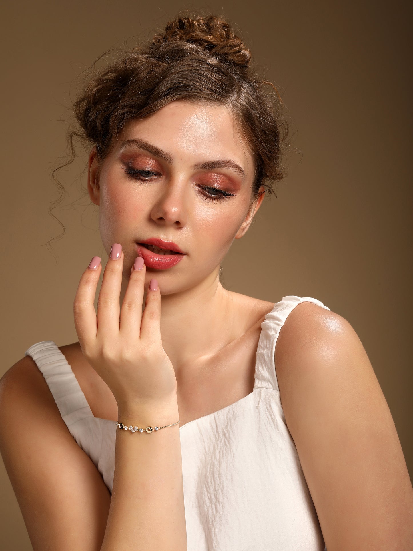 Heart Shape 18KT Gold Plated Adjustable Bracelet