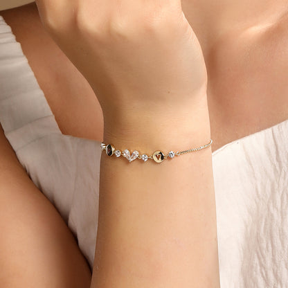 Heart Shape 18KT Gold Plated Adjustable Bracelet