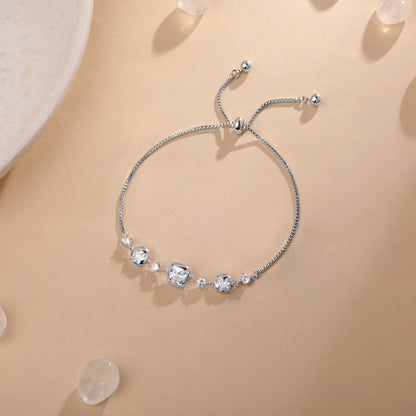 Star Design Silver Plated Adjustable Bracelet