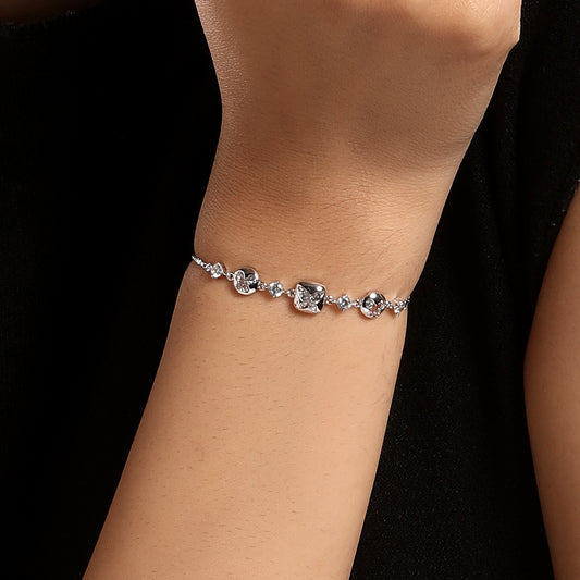 Star Design Silver Plated Adjustable Bracelet
