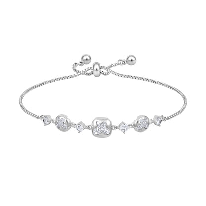 Star Design Silver Plated Adjustable Bracelet