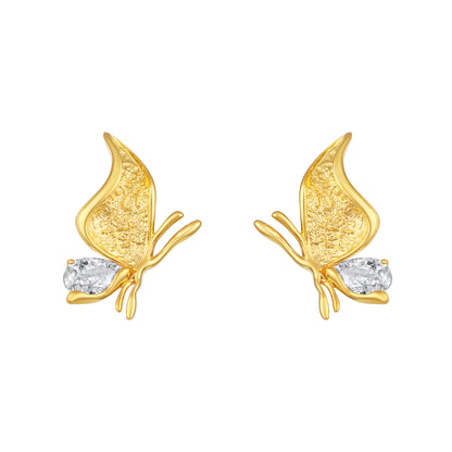 Flying Bird 18KT Gold Plated Zircon Dangle Earring