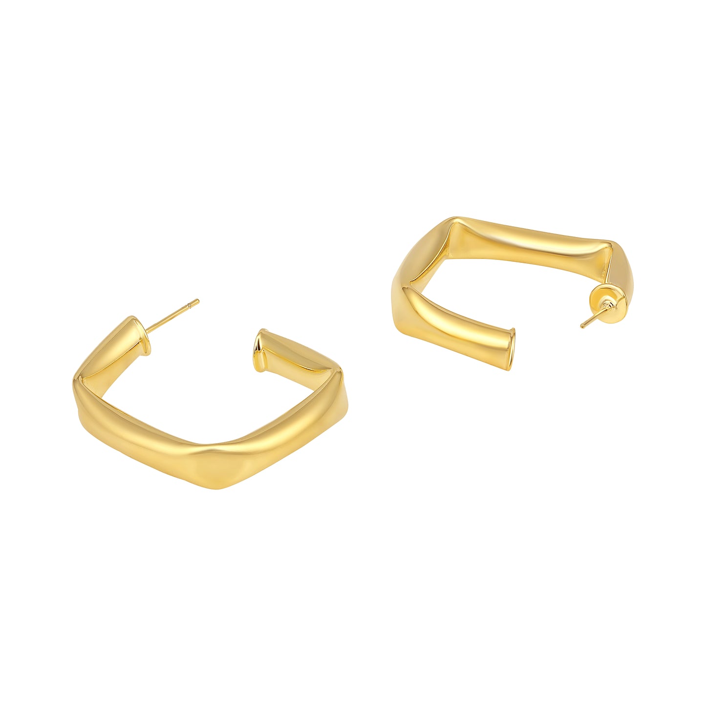 Voguish Square Shape 18KT Gold Plated Dangle Earring