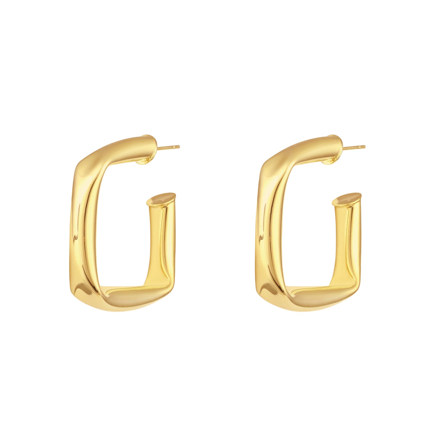 Voguish Square Shape 18KT Gold Plated Dangle Earring