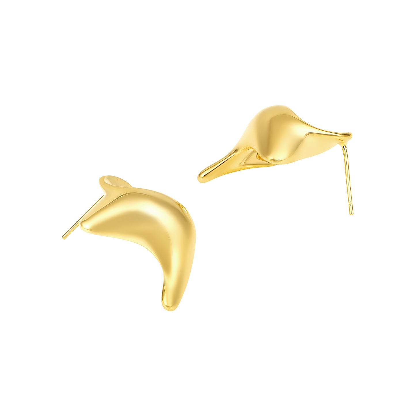 Tide Twist 18KT Gold Plated Stud Earring