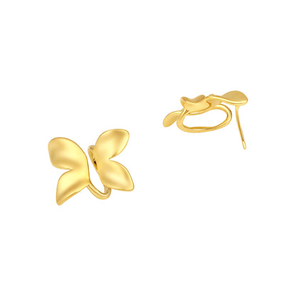 Small Butterfly Shape 18KT Gold Plated Nature Inspired Earring