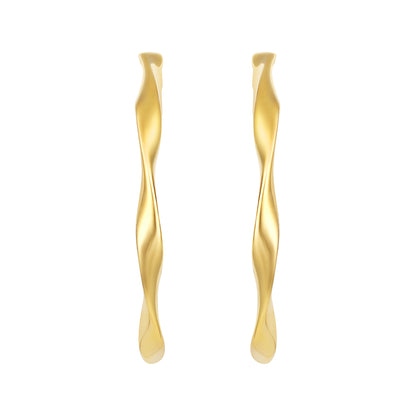 Twisted Hoop 18KT Gold Plated Modern Everyday Earring
