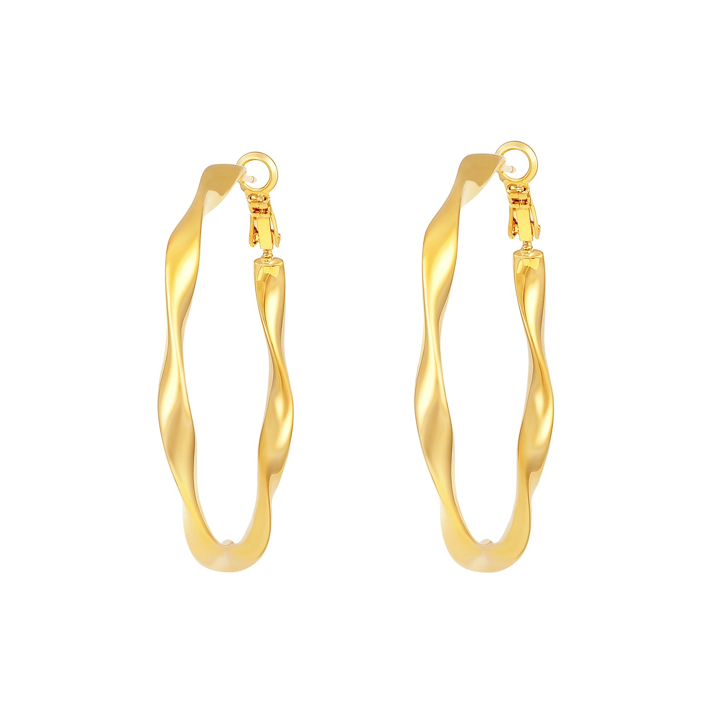 Twisted Hoop 18KT Gold Plated Modern Everyday Earring